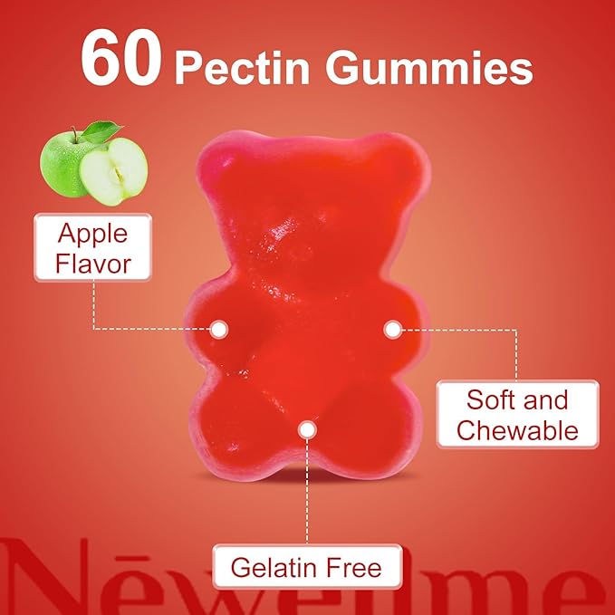 Newellme Apple Cider Vinegar B12 Multivitamin - Apple Cider Gummies - Apple Vinegar Cider, Gomitas de Vinagre de Manzana, Organic Apple Cider Vinegar Gluten-Free, Vegan & Non-GMO