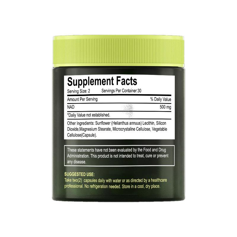 Cata-Kor 500 mg -NAD+ Supplement for Skin Aging Support, Energy, and Focus -60 Count- Vitamin & Wellness Supplements Dietary Healthcare Edible